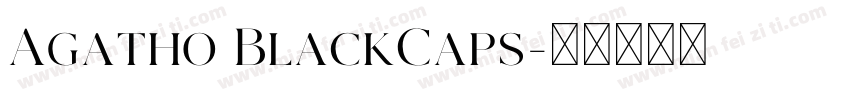 Agatho BlackCaps字体转换